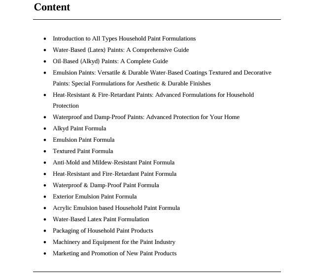 house paint formula