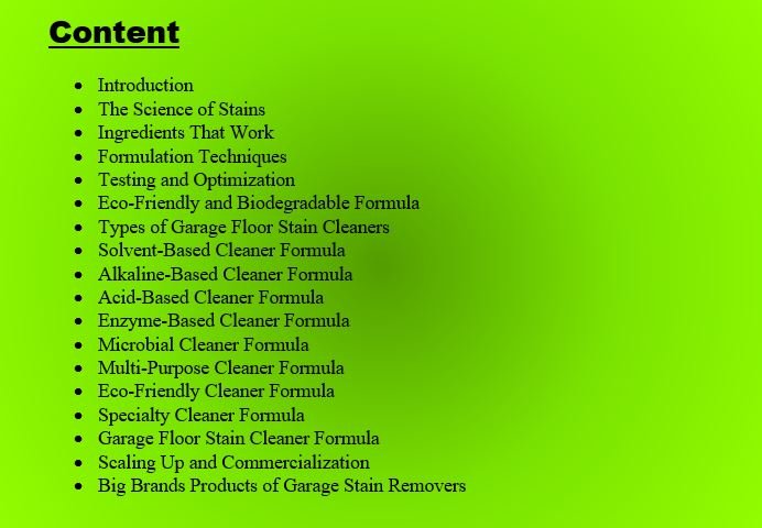 garage floor stain remover formula