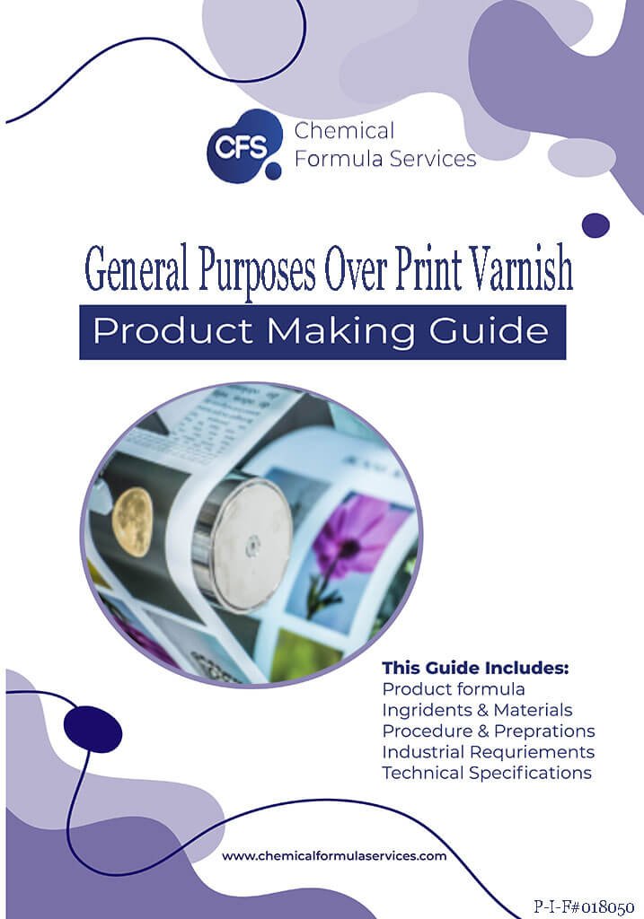 General purposes over Print varnish formula