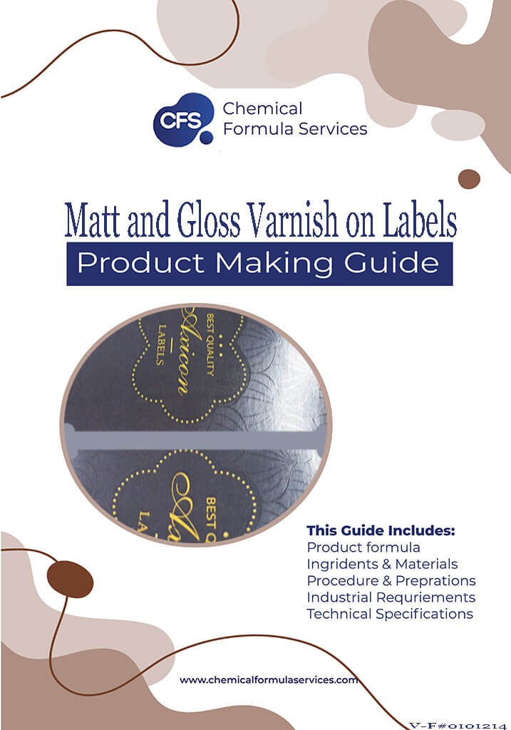 matt and gloss varnish on labels formulation
