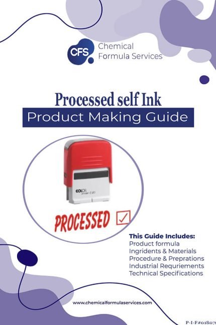 Processed self inking rubber stamping formula