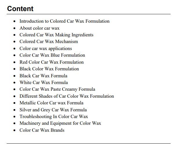 colored car wax formula