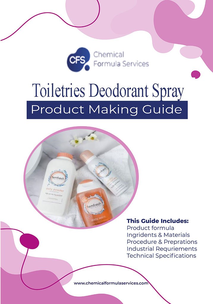 Toiletries Deodorant Spray formula
