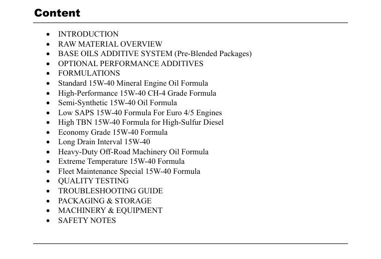 Engine Oil 15W-40 Formula